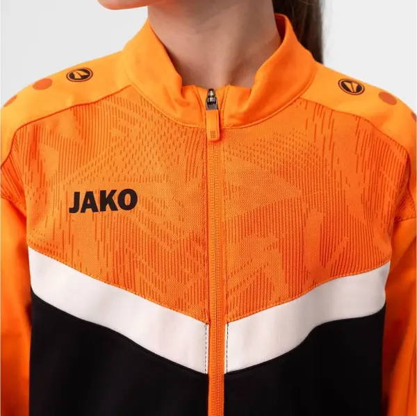 Олімпійка (мастерка) дитяча Jako ICONIC чорно-біло-помаранчева 9324-807