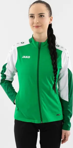 Олімпійка (мастерка) жіноча Jako DYNAMIC зелено-біло-темно-зелена 9370D-204