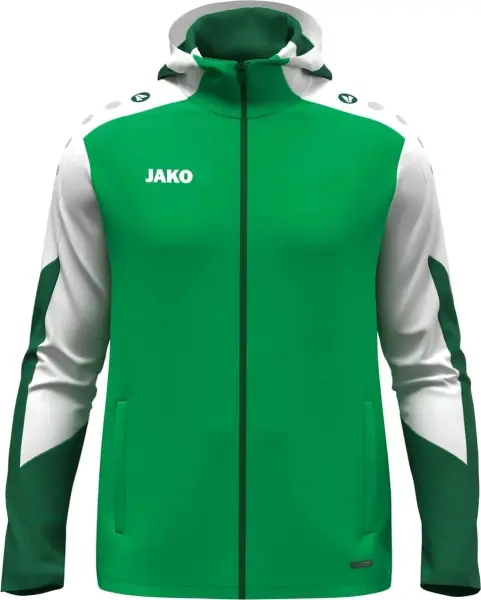 Олімпійка (мастерка) з капюшоном Jako DYNAMIC зелено-біло-темно-зелена 6870-204
