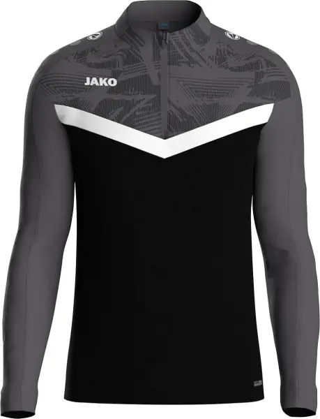 Реглан Jako ZIP TOP ICONIC чорно-біло-сірий 8624-801