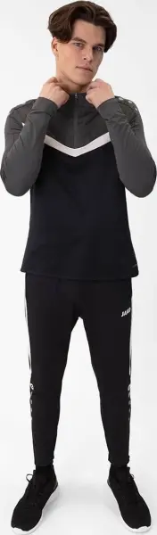 Реглан Jako ZIP TOP ICONIC чорно-біло-сірий 8624-801