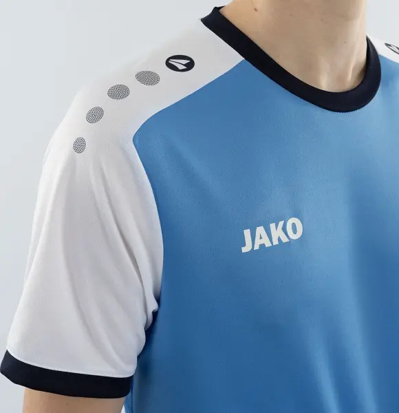 Футболка джерсі Jako DYNAMIC S/S блакитно-біло-темно-синя 4270-431