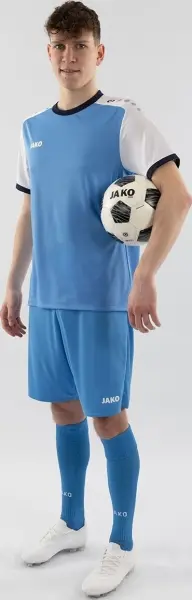 Футболка джерсі Jako DYNAMIC S/S блакитно-біло-темно-синя 4270-431