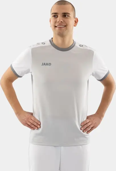 Футболка джерсі Jako DYNAMIC S/S сіро-біла 4270-837