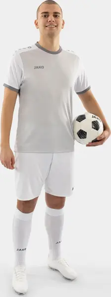 Футболка джерсі Jako DYNAMIC S/S сіро-біла 4270-837