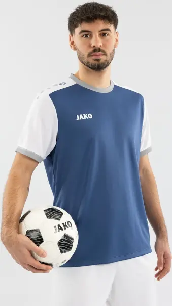 Футболка джерсі Jako DYNAMIC S/S синьо-біло-сіра 4270-921