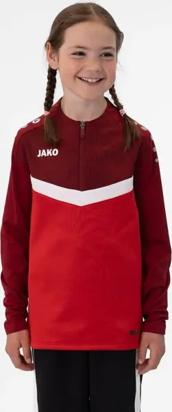 Реглан дитячий Jako ZIP TOP ICONIC червоно-біло-бордовий 8624-103