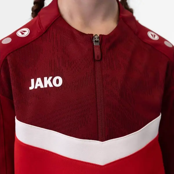 Реглан дитячий Jako ZIP TOP ICONIC червоно-біло-бордовий 8624-103