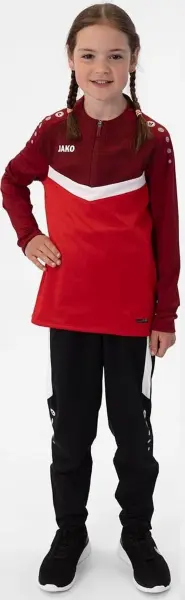 Реглан дитячий Jako ZIP TOP ICONIC червоно-біло-бордовий 8624-103