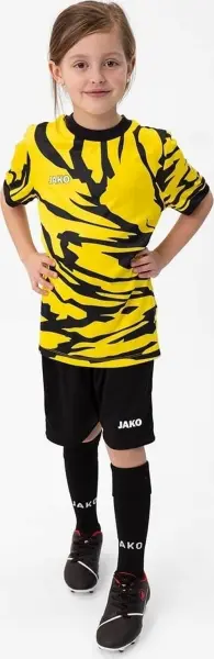 Футболка джерси детская Jako ANIMAL S/S желто-черная 4242-301
