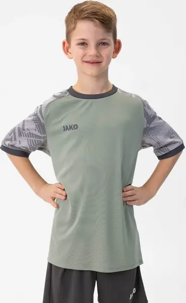 Футболка джерсі дитяча Jako ICONIC S/S м'ятно-сіра 4224-238