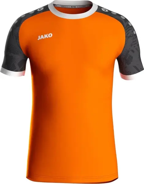 Футболка джерси детская Jako ICONIC S/S оранжево-серо-белая 4224-351