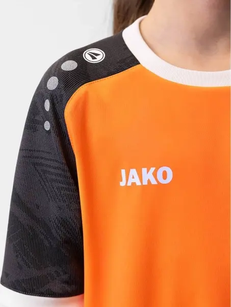 Футболка джерси детская Jako ICONIC S/S оранжево-серо-белая 4224-351