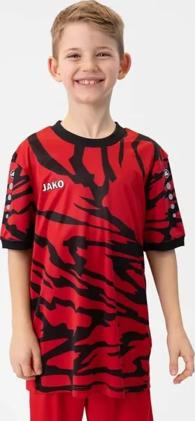 Футболка джерси детская Jako ANIMAL S/S красно-черная 4242-111