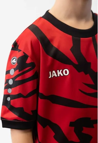 Футболка джерси детская Jako ANIMAL S/S красно-черная 4242-111