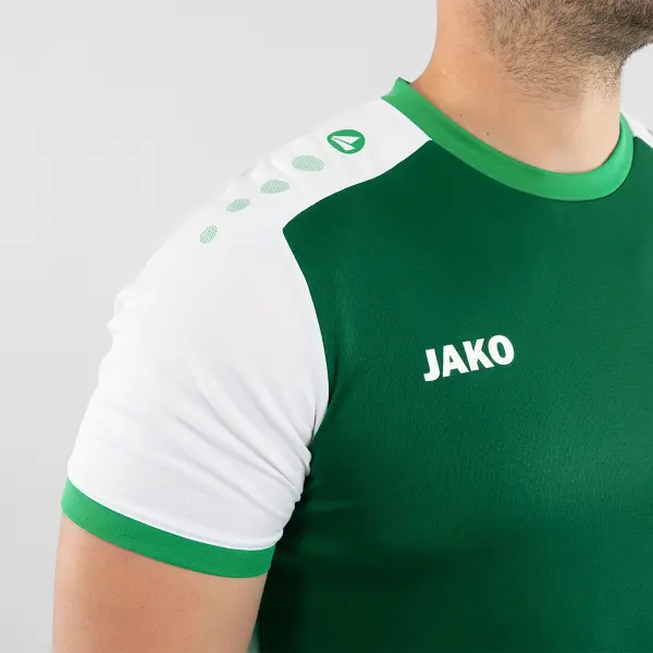 Футболка джерси детская Jako DYNAMIC S/S зелено-белая 4270-205