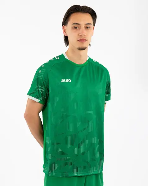 Футболка джерсі дитяча Jako SONIC S/S зелено-чорно-біла 4226-261
