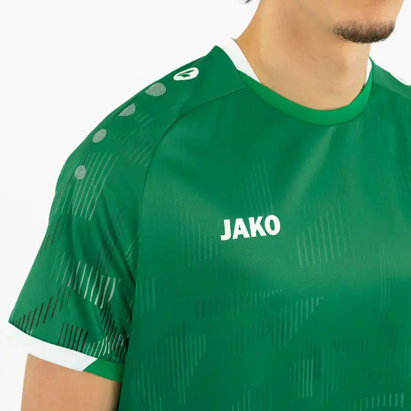 Футболка джерсі дитяча Jako SONIC S/S зелено-чорно-біла 4226-261