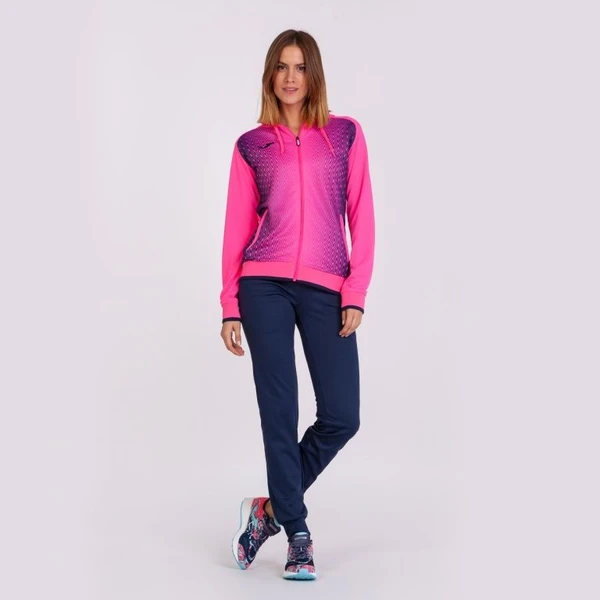 Олимпийка (мастерка) с капюшоном женская Joma SUPERNOVA 900891.033 розово-темно-синяя