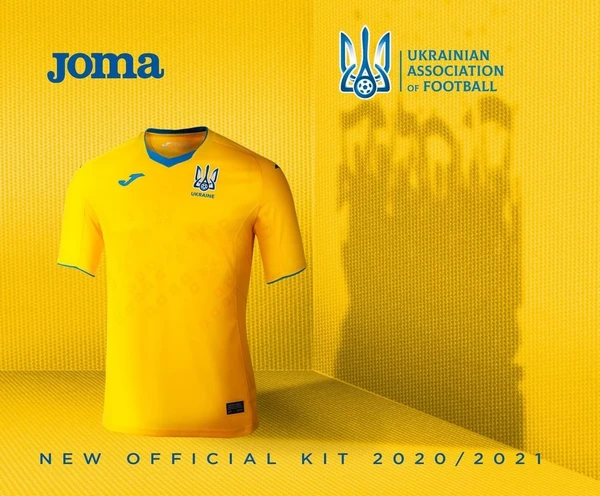 Футболка сборной Украины 2020 Лига Наций Joma желтая FFU101011.20