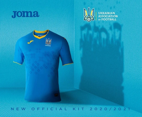 Футболка сборной Украины 2020 Лига Наций Joma синяя FFU101012.20