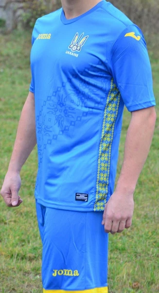 Футболка реплика сборной Украины Joma FFU401012.18 синяя