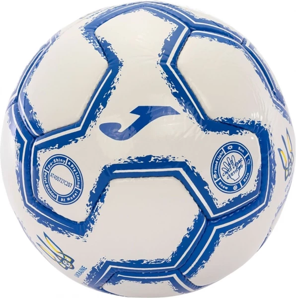 Футбольний м'яч Joma UKRAINE Official Football Federation of Ukraine біло-синій AT400727C207 Розмір 5