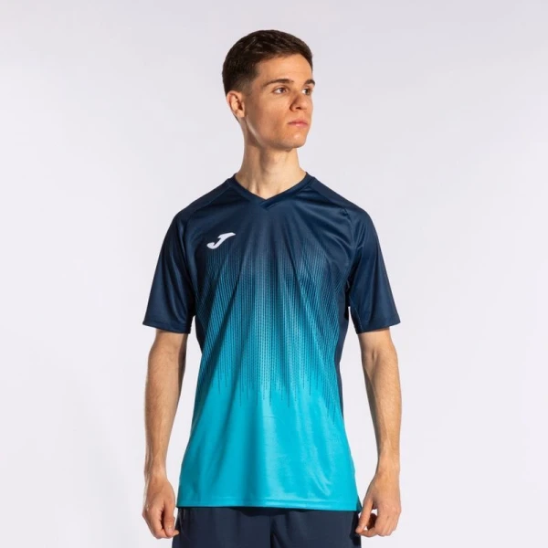 Футболка Joma TIGER IV темно-сине-бирюзовая 102764.013