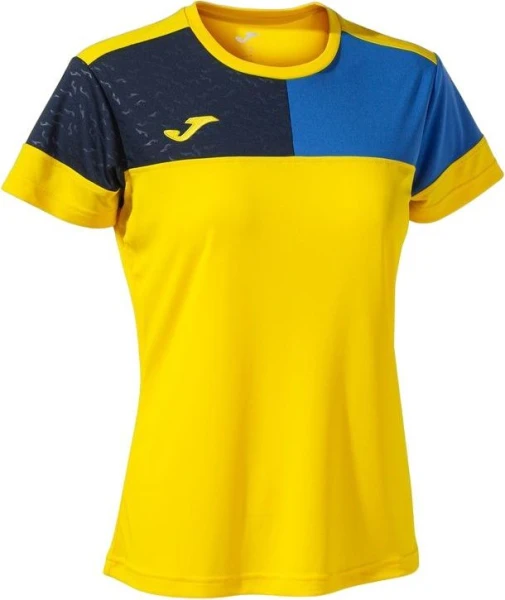 Футболка женская Joma CREW V желто-синяя 901856.907
