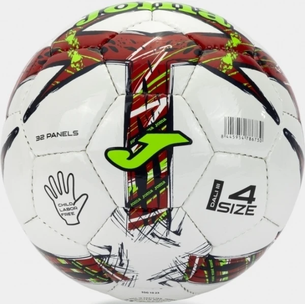 Футбольний м'яч Joma DALI III біло-червоний Розмір 4 401412.206