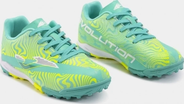 Сороконожки (шиповки) детские Joma EVOLUTION JR бирюзово-желтые EVJW2415TF