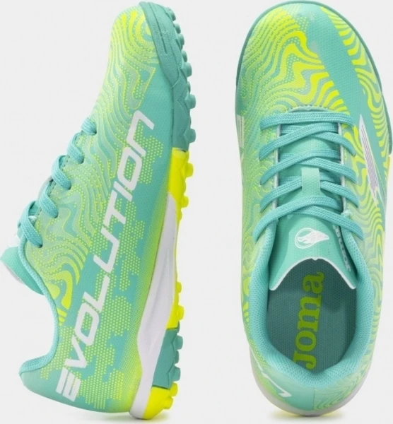 Сороконожки (шиповки) детские Joma EVOLUTION JR бирюзово-желтые EVJW2415TF