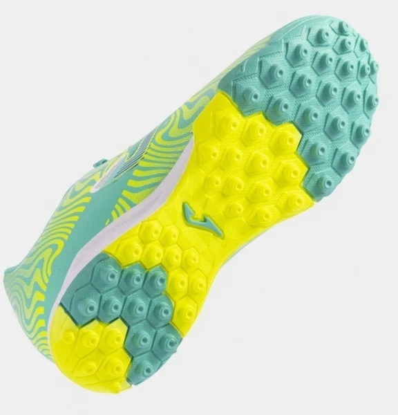 Сороконожки (шиповки) детские Joma EVOLUTION JR бирюзово-желтые EVJW2415TF