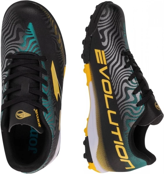 Сороконіжки (шиповки) дитячі Joma EVOLUTION JR чорно-блакитно-жовті EVJW2401TF