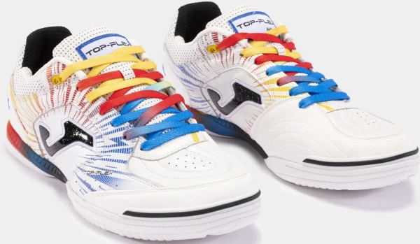 Футзалки (бампы) Joma TOP FLEX бело-сине-оранжевые TOPW2476IN
