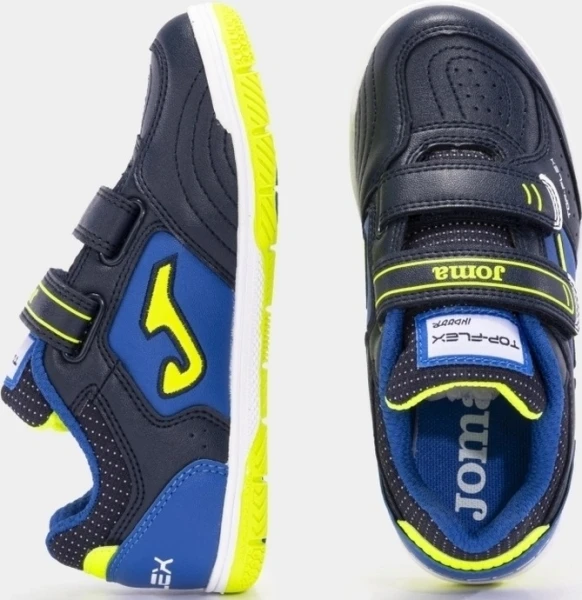 Футзалки (бампи) дитячі Joma TOP FLEX JR темно-синьо-салатові TPJW2403INV