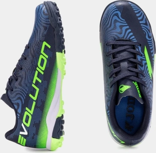 Сороконожки (шиповки) детские Joma EVOLUTION темно-сине-салатовые EVJS2503TF