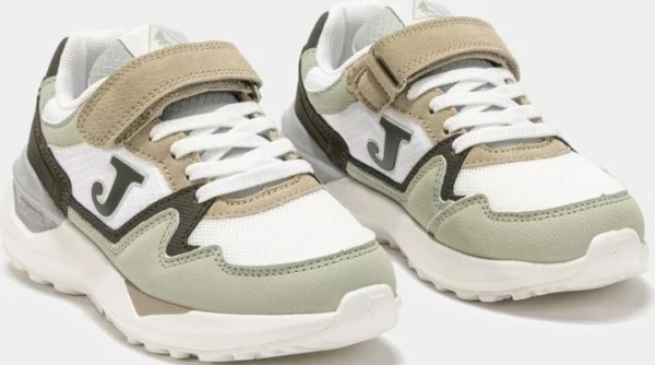 Кроссовки детские Joma 3080 бело-зелено-бежевые J3080S2515V