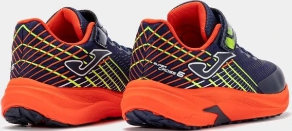Кроссовки беговые детские Joma SUPER CROSS темно-сине-оранжево-желтые JCROSS2503V