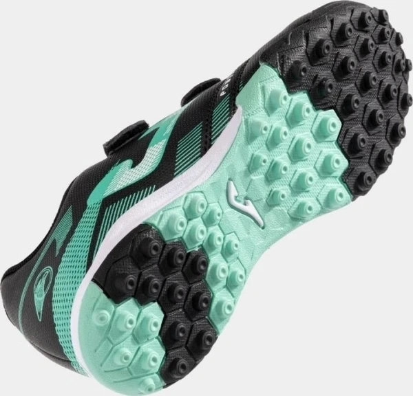 Сороконожки (шиповки) детские Joma POWERFULL черно-бирюзовые POJS2501TFV