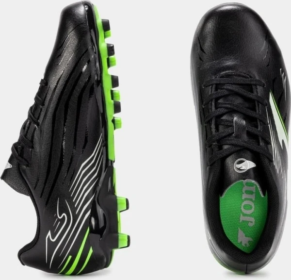 Бутсы детские Joma PROPULSION черно-бело-салатовые PRJS2501FG