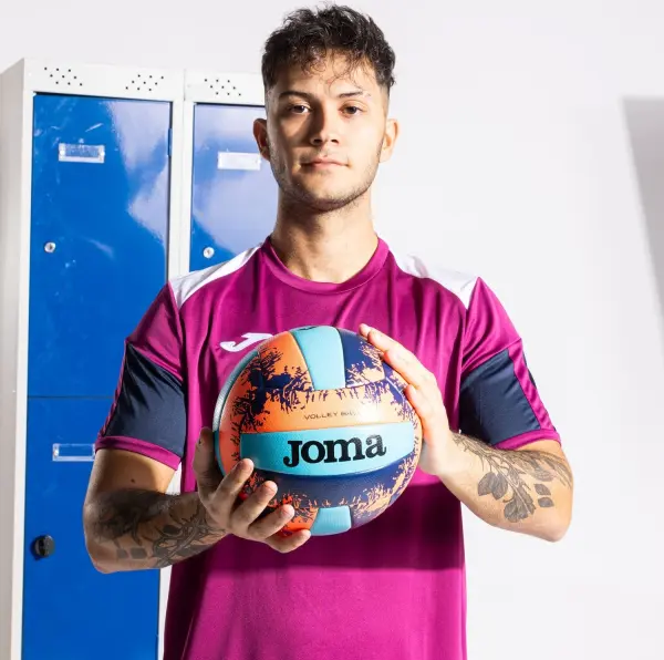 Волейбольний м'яч Joma J-PRO оранжево-темно-синьо-блакитний Розмір 5 401733.883