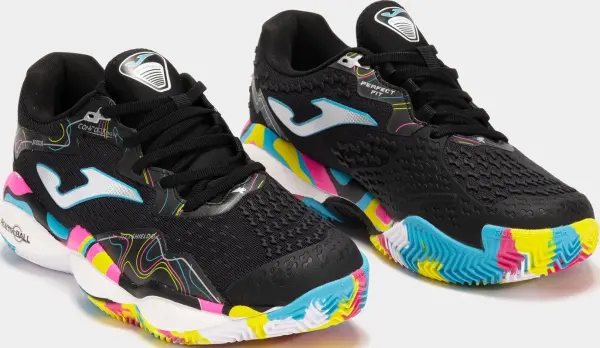 Кросівки тенісні Joma SMASH чорно-блакитно-рожево-жовті TSMAS2591C