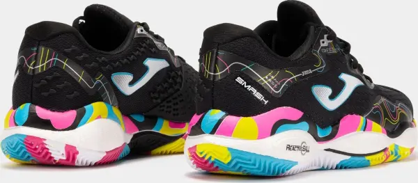 Кросівки тенісні Joma SMASH чорно-блакитно-рожево-жовті TSMAS2591C