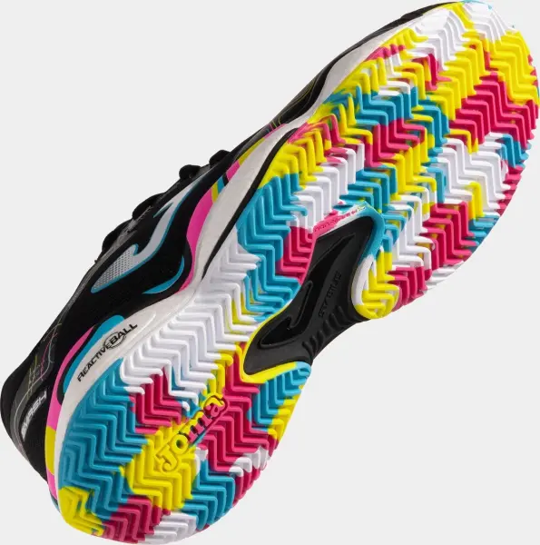 Кросівки тенісні Joma SMASH чорно-блакитно-рожево-жовті TSMAS2591C