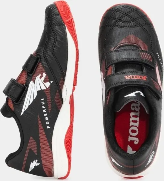 Футзалки (бампи) дитячі Joma POWERFUL чорно-червоні POJW2501INV