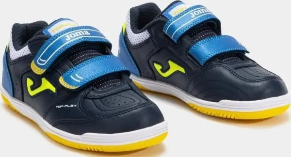 Футзалки (бампы) детские Joma TOP FLEX темно-сине-сине-желтые TPJW2503INV