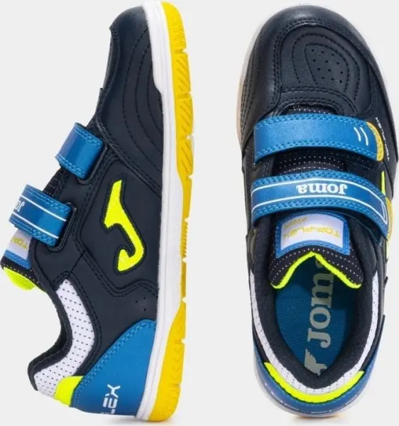 Футзалки (бампы) детские Joma TOP FLEX темно-сине-сине-желтые TPJW2503INV
