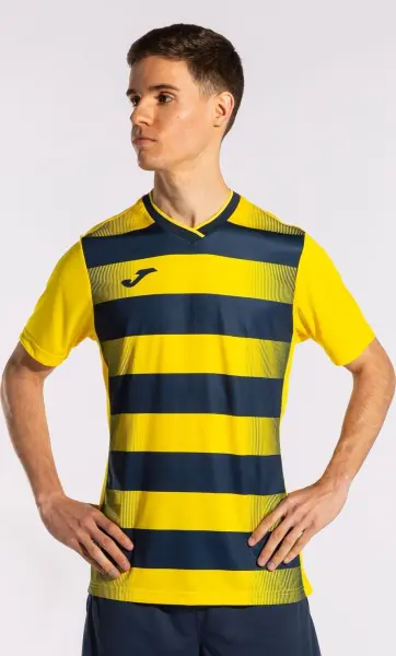 Футболка Joma EUROPA V жовто-темно-синя 102838.903
