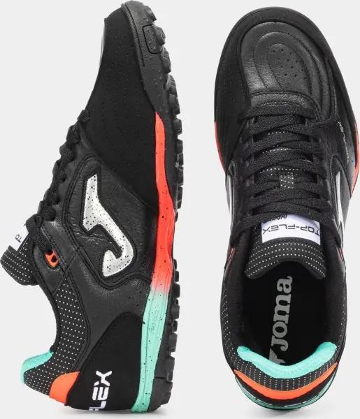 Сороконіжки (шиповки) Joma TOP FLEX чорно-бірюзово-коралові TOPW2501TF